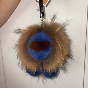 Bag charm key chain lion Pom pom